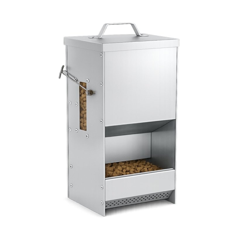 RAC Paws by RentACoop 5 Pound Metal Trough Feeder for Rabbits, Guinea Pigs, Ferrets, and Other Small Animals