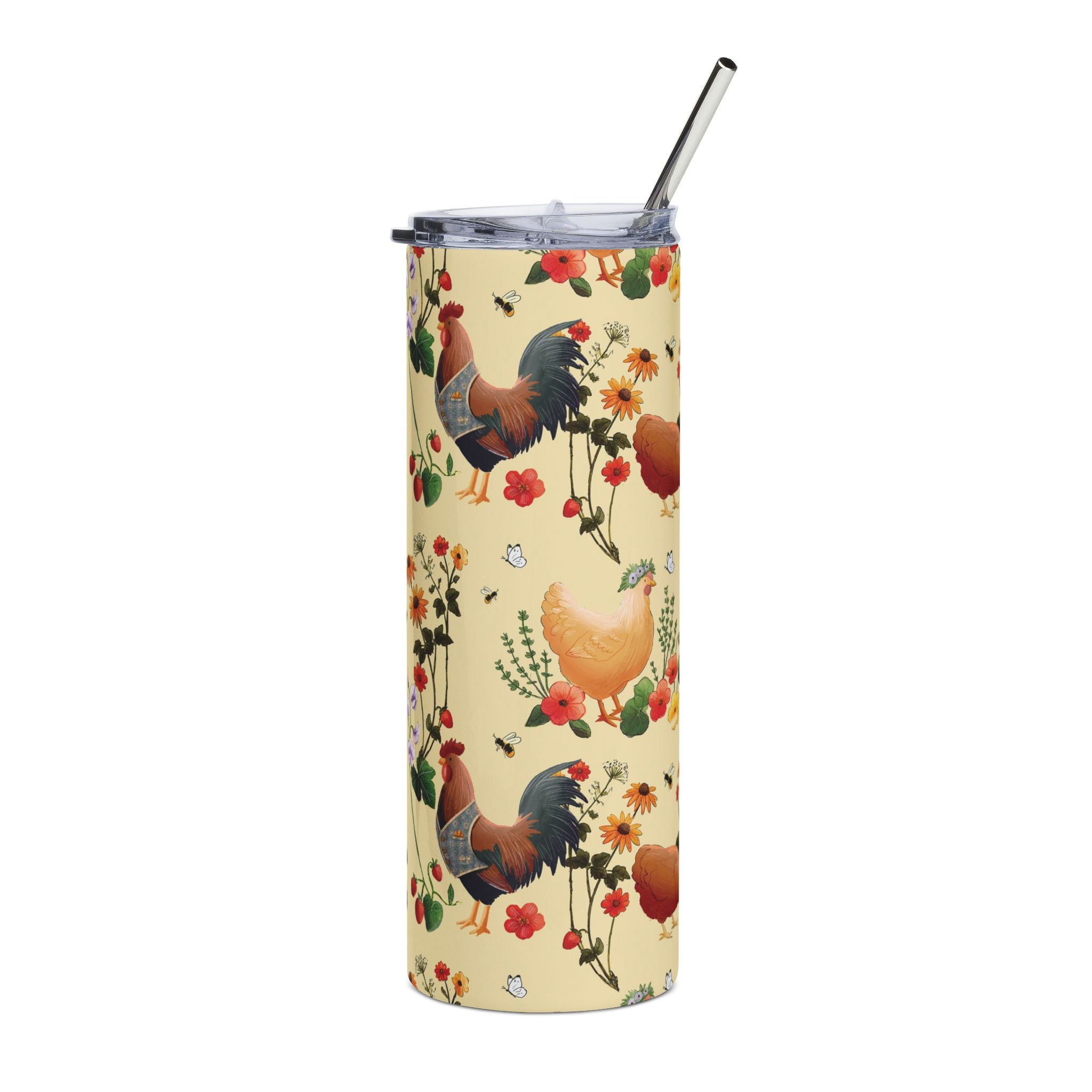 The Gilded Hen | 20oz Stainless Steel Tumbler | Gardhen Party