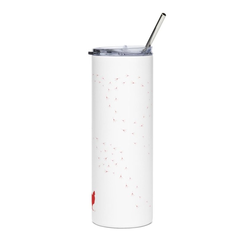 RentACoop® | Footprints | 20oz Stainless Steel Tumbler with Straw