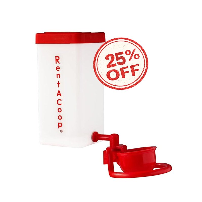 RentACoop 32 Ounce (1L) Autofill Cup Drinker with Attached Perch