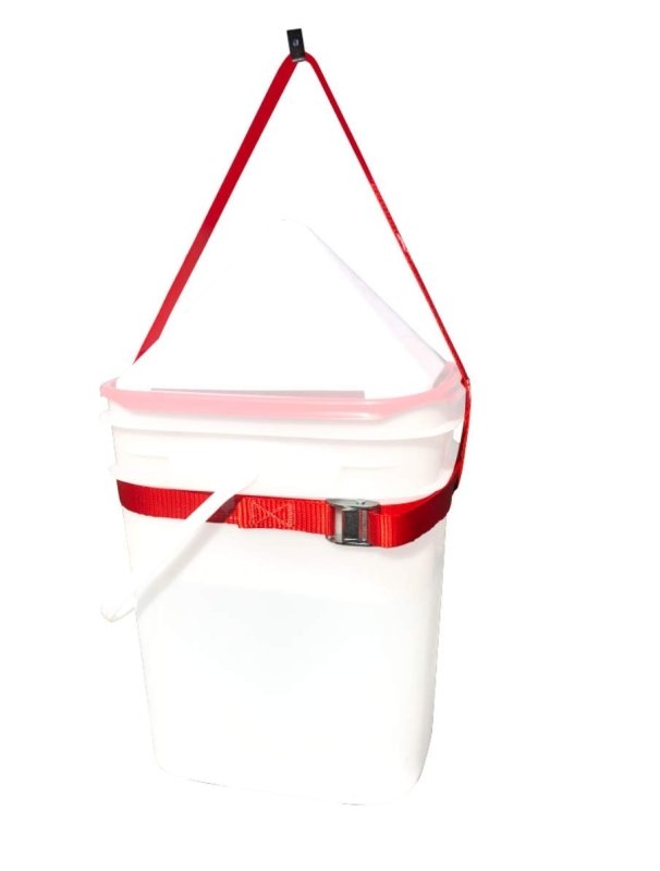 Hanging Strap for Chicken Waterers and Feeders - Fits Every Size of Round or Square Bucket