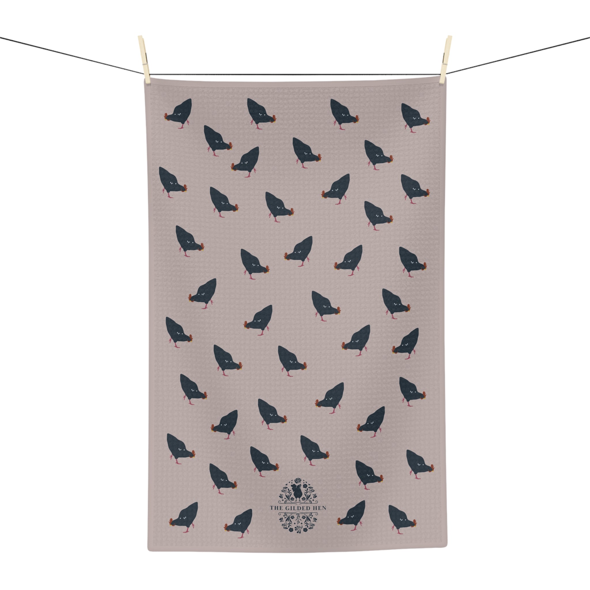 The Gilded Hen | Microfiber Tea Towel | Guinea Fowl