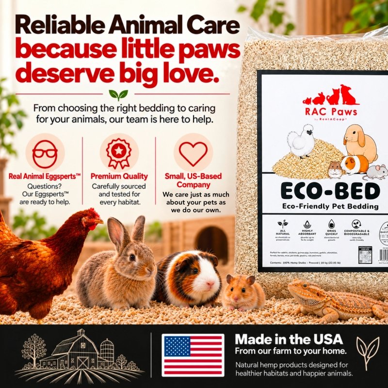 RAC Paws Premium Hemp Bedding for Rabbits, Guinea Pigs & Hamsters 22 lb