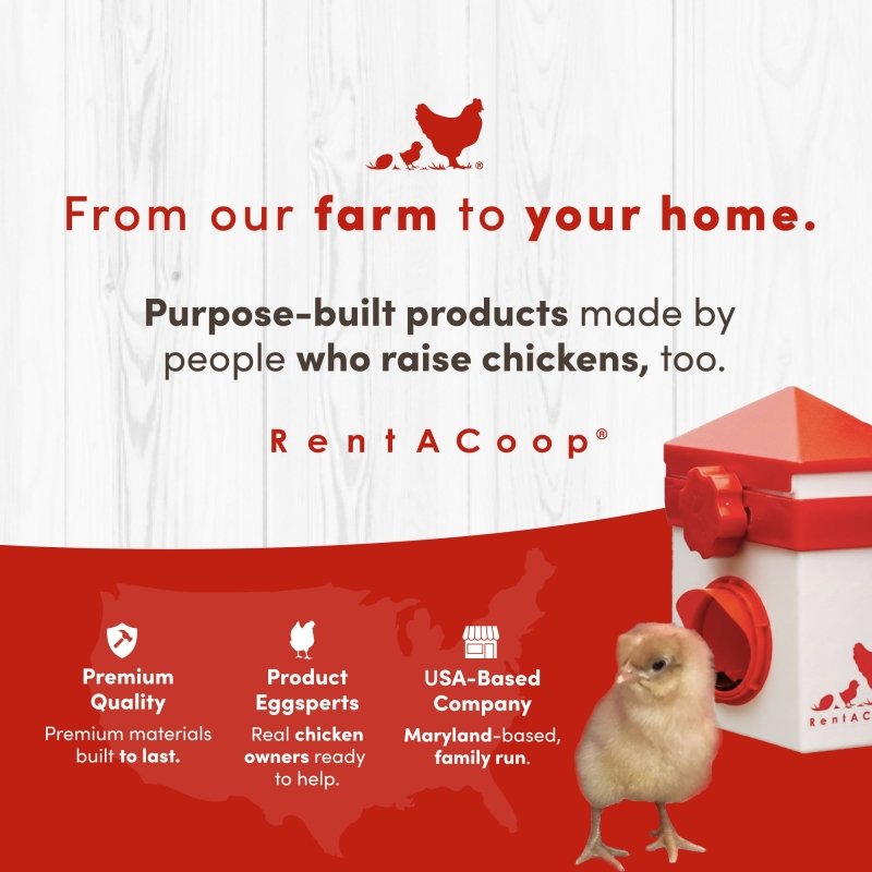 RentACoop Big Red Barn Chick Brooder Set | Durable, Lightweight, easy-clean, multipurpose | With Heating Plate, Feeder, Waterer, Absorbent Hatchling Liners, Jute Liners, LED Light, Security Latch