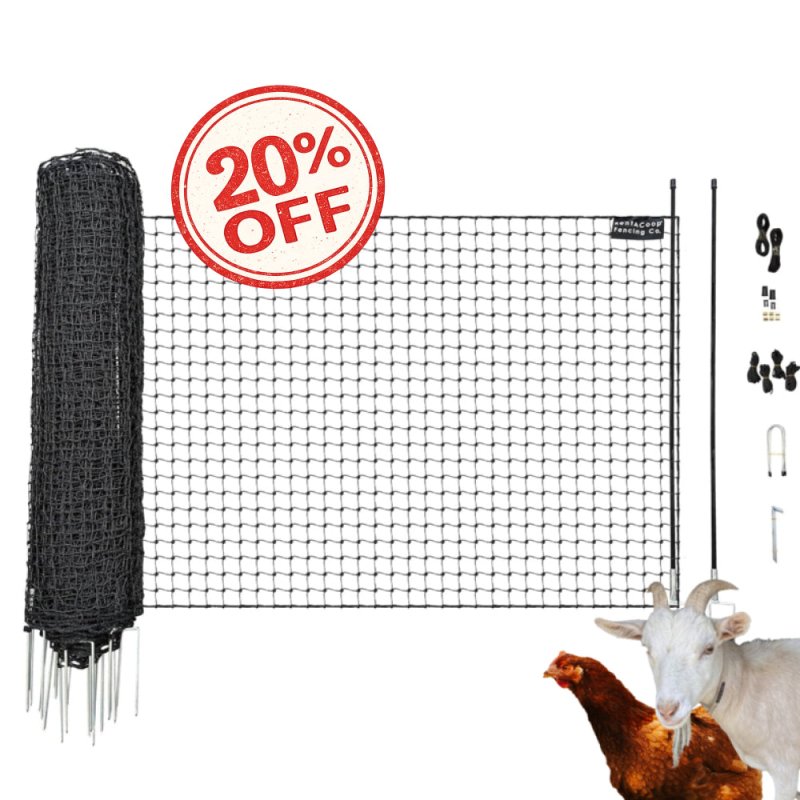 RentACoop Black Non-Electric Boundary Fence