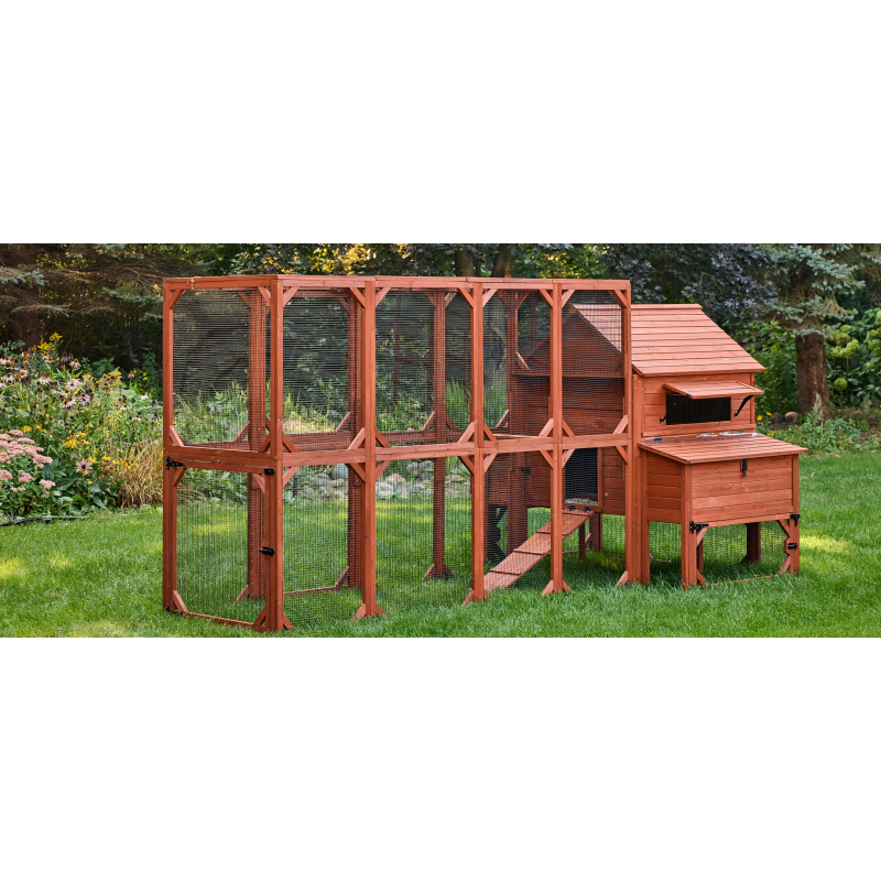 Chicken Coop for 10 Chickens – Rhode Island Homestead Coop with Run Extension Options
