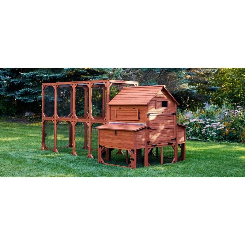 Chicken Coop for 10 Chickens – Rhode Island Homestead Coop with Run Extension Options