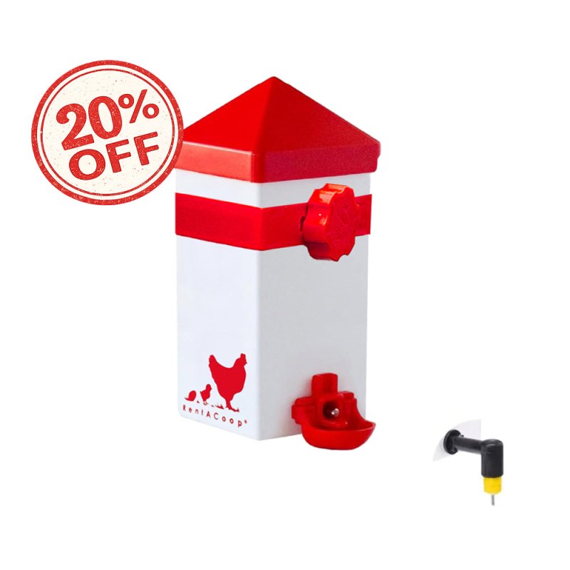 RentACoop 32oz(1L) Drinker Plus 2 Versatile Nipples