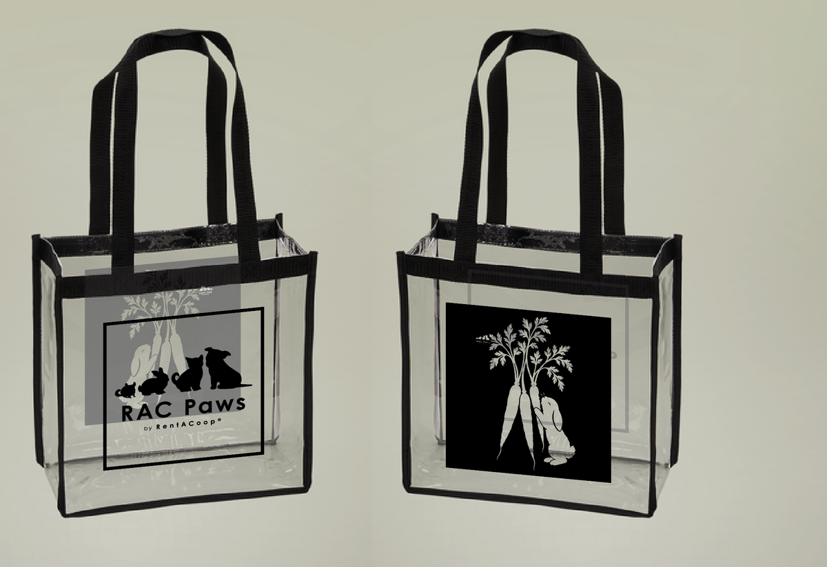 Silhouette Pet RAC Paws Tote | Clear Farmers Market Tote