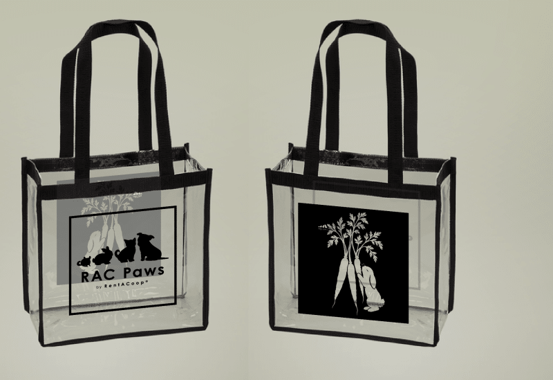 Silhouette Pet RAC Paws Tote | Clear Farmers Market Tote