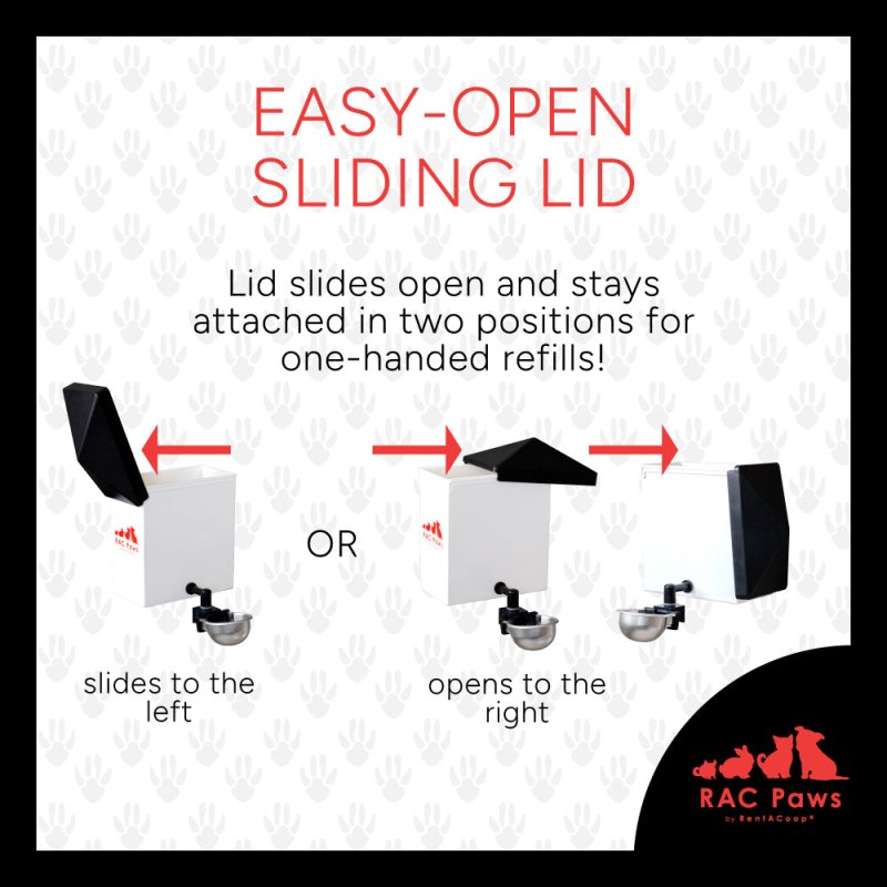 RAC Paws 64oz(2L) Small Animal Drinker with Auto-Fill Metal Cups - Suitable for Small Pets, Bunnies, Hamsters, Guinea Pigs, Rabbits, Chinchillas, Mice and Rats