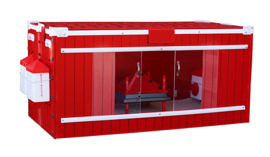 RentACoop The Big Red Barn Foldable Chick Brooder and Set