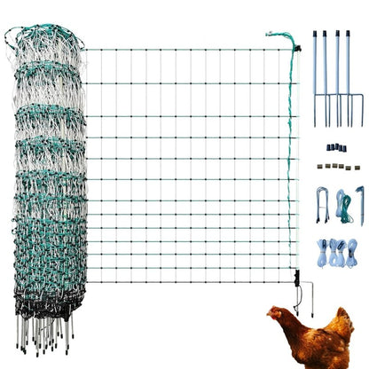 48" Electric Poultry Fencing - Suitable for Chickens, Ducks, Turkeys, and Other Poultry