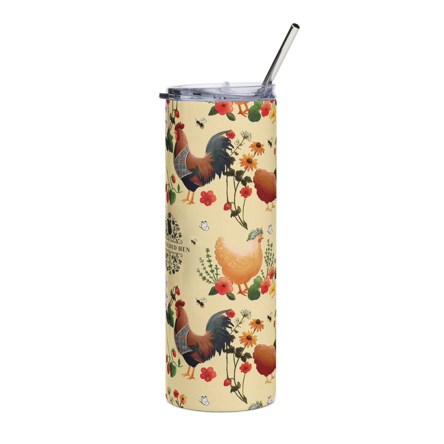 The Gilded Hen | 20oz Stainless Steel Tumbler | Gardhen Party
