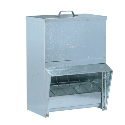 RentACoop Galvanized Chicken Tough Feeder - 25lb