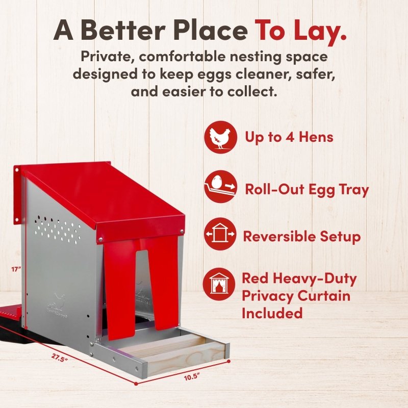 RentACoop Roll-Out Reversible Nesting Box Efficiency - One Compartment