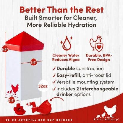 32oz Automatic Refill Chick Cup Drinker Waterer