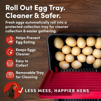 RentACoop Roll-Out Reversible Chicken Nesting Box Suite – 3 compartment