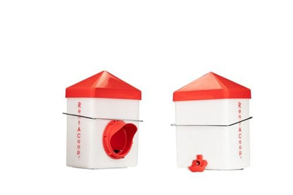 2.5 Pound Chick2Chicken Medium Port Feeder and 64 Ounce (2 Liter) Drinker Set