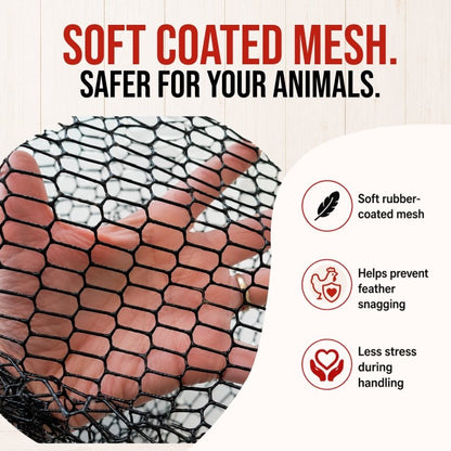 Cluck Catcher Chicken Catching Net for all Poultry, Turkeys, Ducks, Quail, and other Small Animals