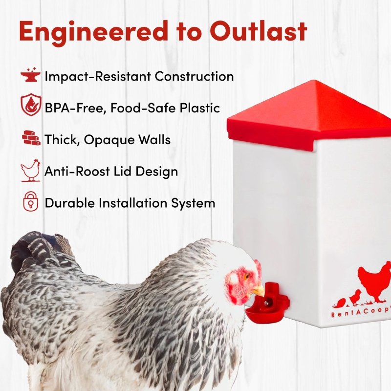 64oz(2L) Chicken Drinker Plus 2 Versatile Nipples