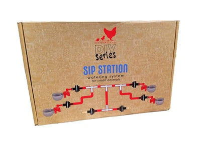 RAC Paws DIY Sip Station Watering System Starter Kit; Includes Tubing, Brass Nozzles, Metal Auto-Fill Cups, Tubing Adaptors, T-Connectors, and 11mm Drill Bit; Great for Rabbits, and More