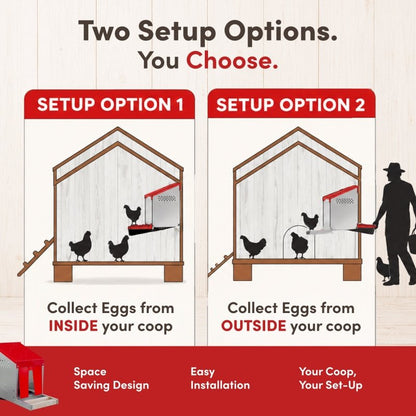 RentACoop Roll-Out Reversible Chicken Nesting Box Suite – 3 compartment