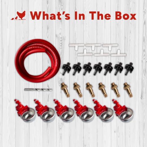 RAC Paws DIY Sip Station Watering System Starter Kit; Includes Tubing, Brass Nozzles, Metal Auto-Fill Cups, Tubing Adaptors, T-Connectors, and 11mm Drill Bit; Great for Rabbits, and More