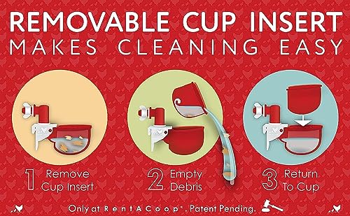 Automatic Chicken Water Cup Waterer Kit for Poultry 2-Pack