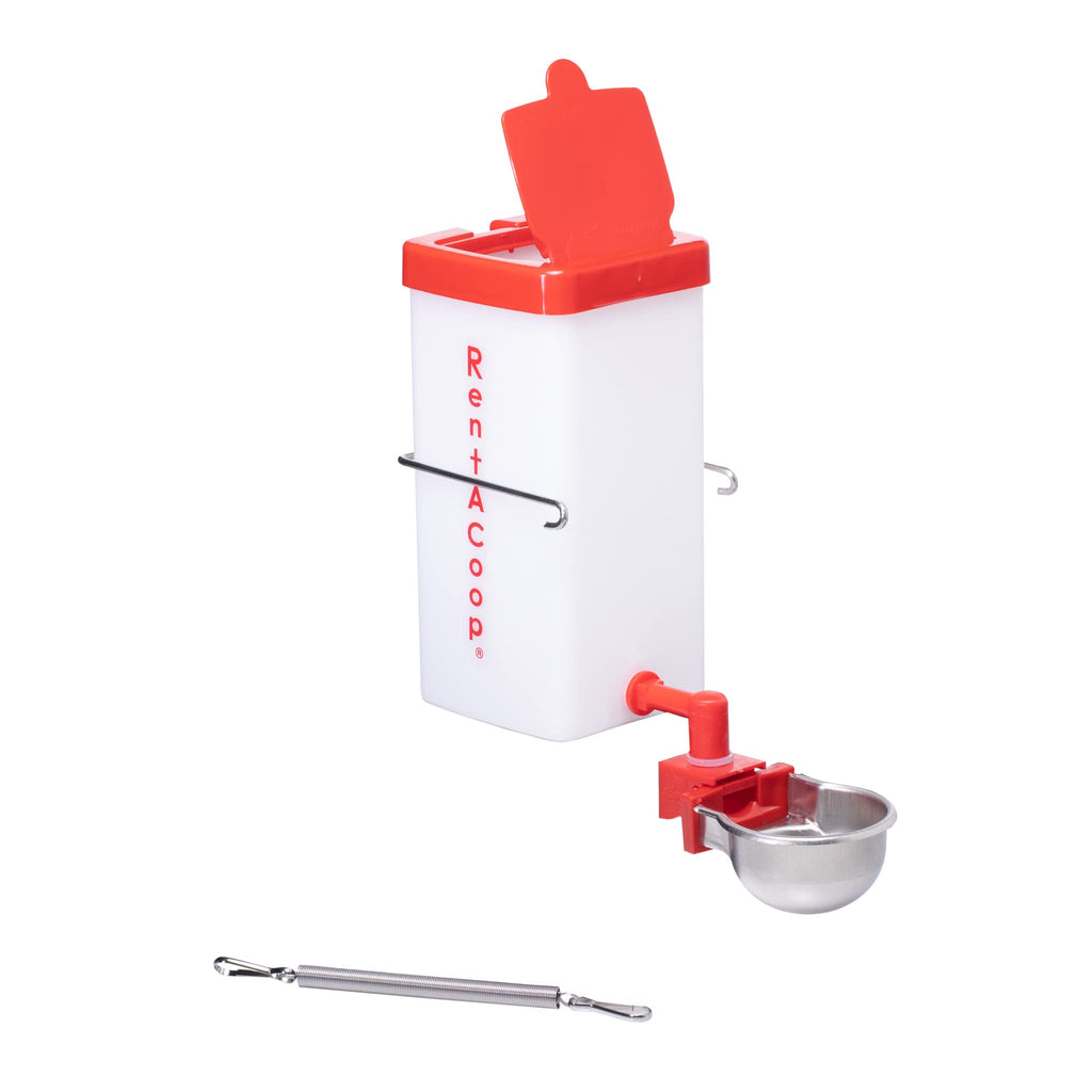 RentACoop 5 Gallon Chicken Waterer With 4 Horizontal Nipples - BPA-Free Plastic Bucket For Large Flocks