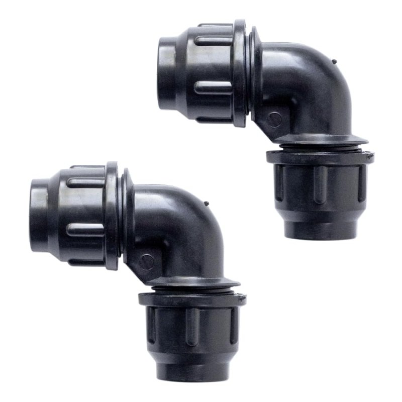 RentACoop Secure Non-Adhesive PVC (S.N.A.P) Watering System Elbow Pack of 2 for Chickens, Quail, and Poultry