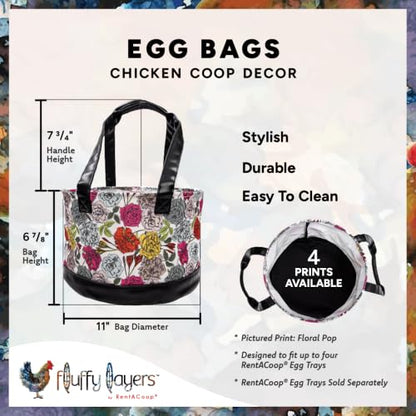 RentACoop Egg Trays and Floral Pop Egg Bag Bundle