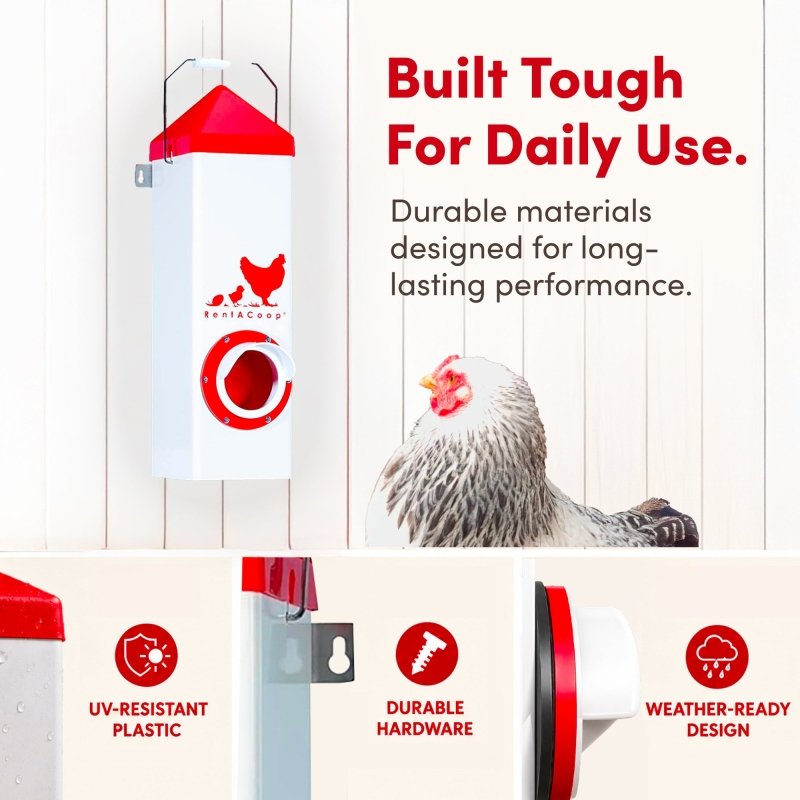 BPA-Free Single-Port Chicken Feeder -10lb Capacity
