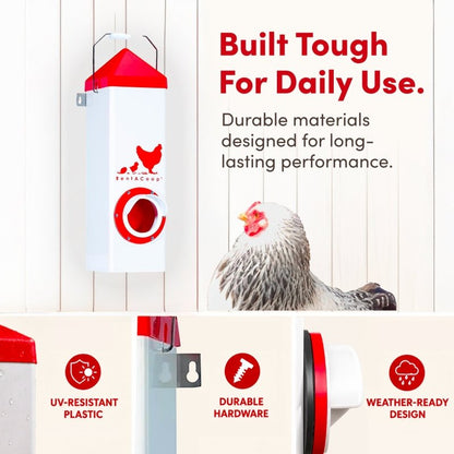 BPA-Free Single-Port Chicken Feeder -10lb Capacity