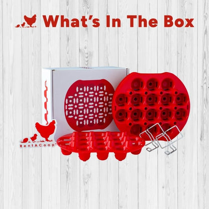 RentACoop Egg Trays and Floral Pop Egg Bag Bundle