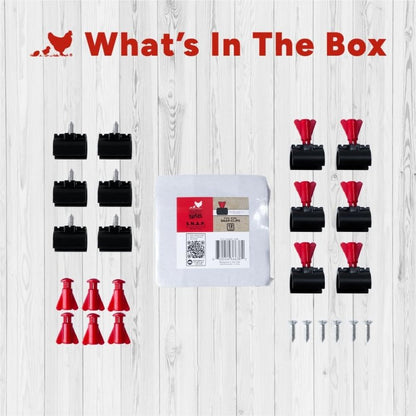 RentACoop Secure Non-Adhesive PVC (S.N.A.P) Watering System S.N.A.P Clips Pack of 12 for Chickens, Quail, and Poultry