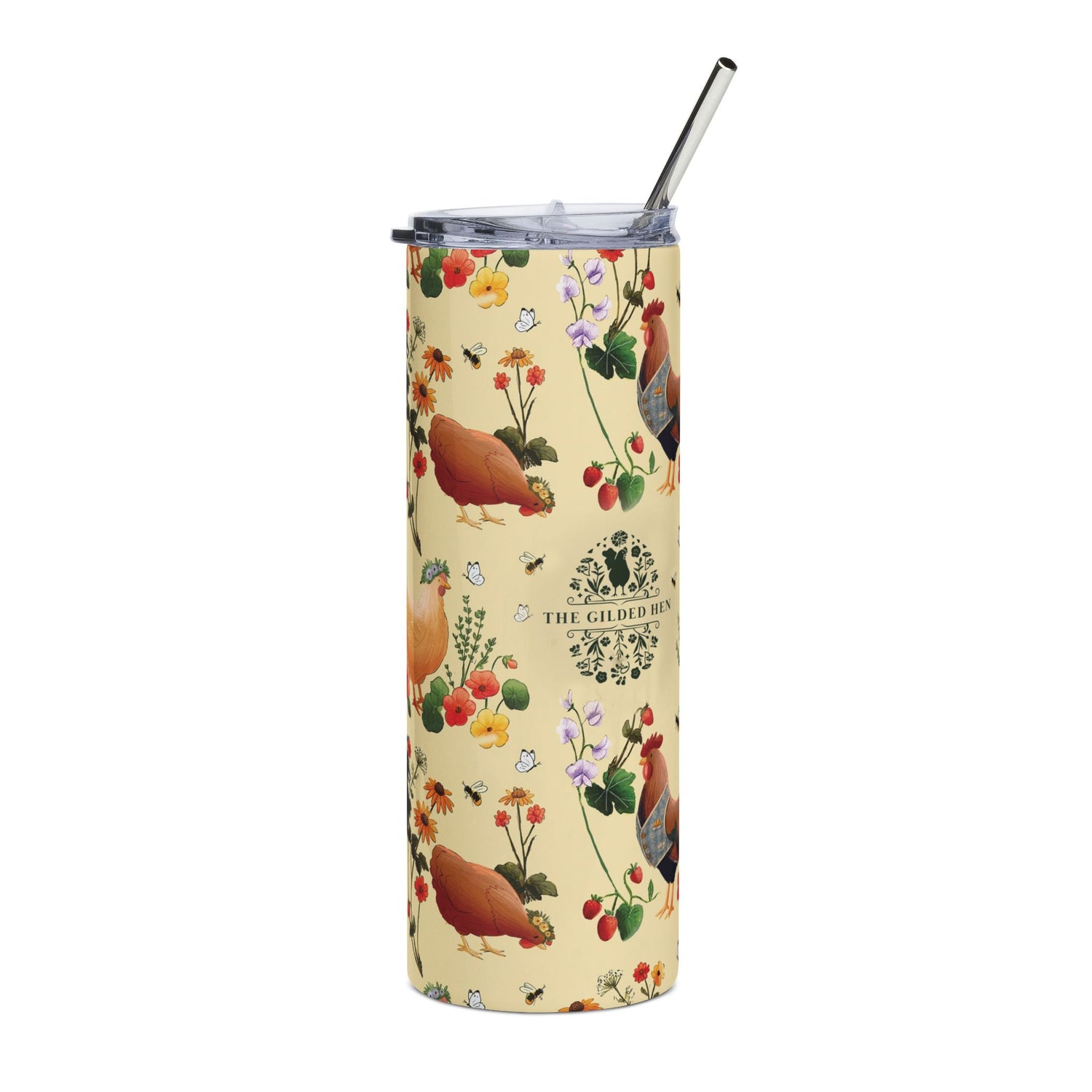 The Gilded Hen | 20oz Stainless Steel Tumbler | Gardhen Party