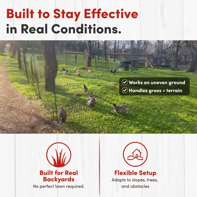 RentACoop Black Non-Electric Boundary Fence
