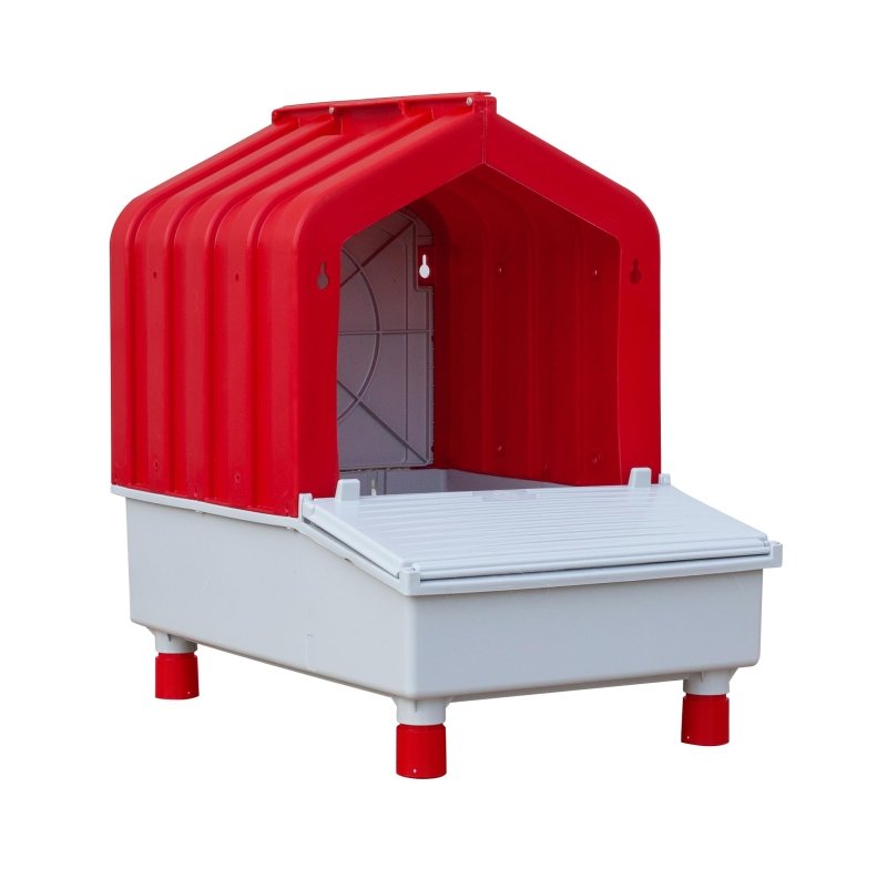 RentACoop Mobile Hen Den Roll-Out 1-Hole Chicken Nesting Box with Legs for Chicken Coop - RentACoop