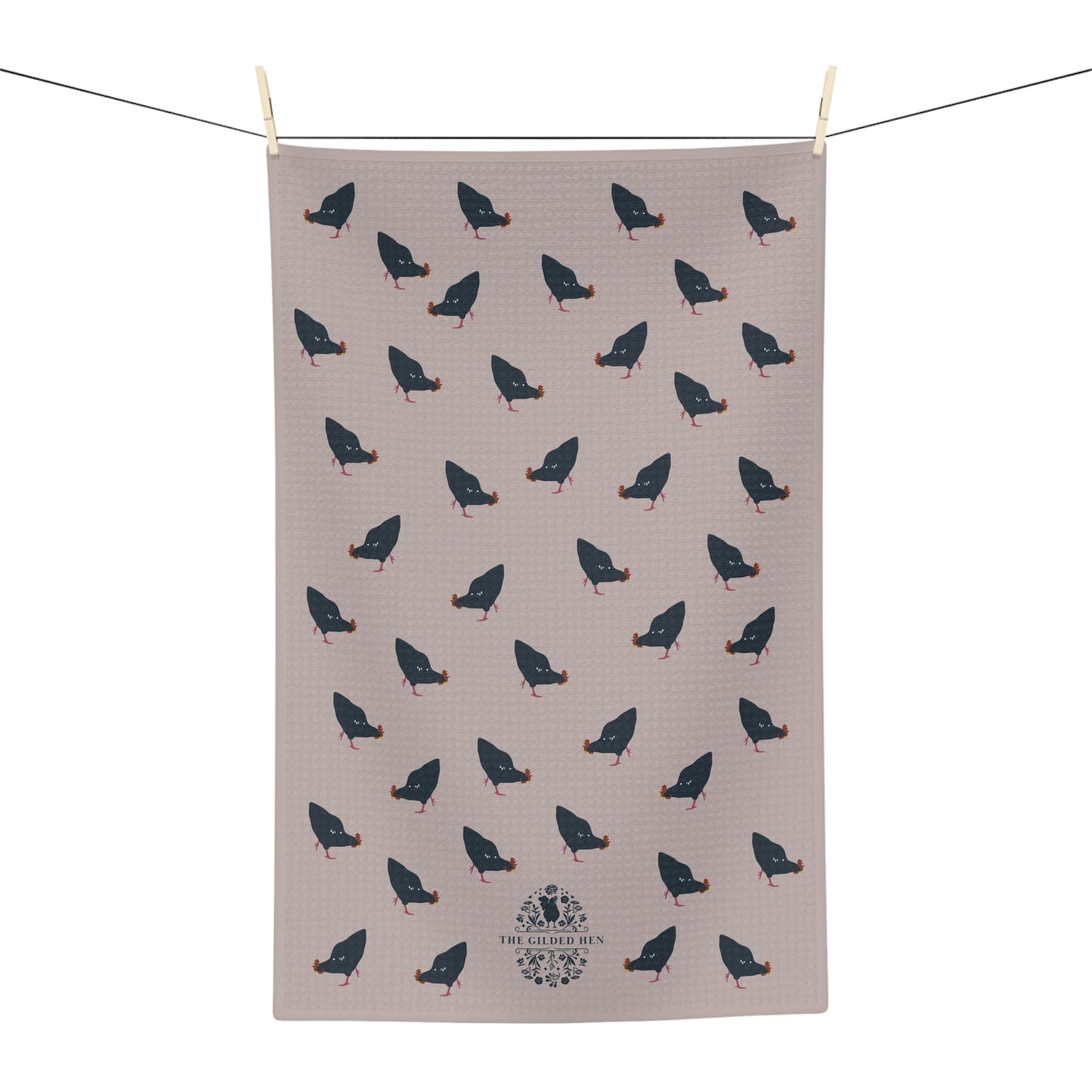 The Gilded Hen | Microfiber Tea Towel | Guinea Fowl