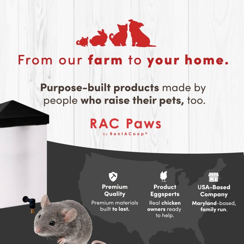 RAC Paws 64oz(2L) Small Animal Drinker with No-Drip Brass Nozzle