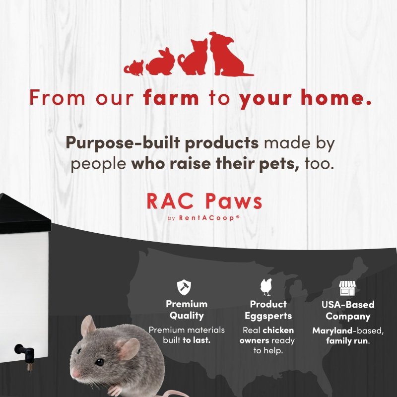 RAC Paws 32oz(1L) Small Animal Drinker with No-Drip Brass Nipple - Suitable for Small Pets, Bunnies, Hamsters, Guinea Pigs, Rabbits, Chinchillas, Mice and Rats