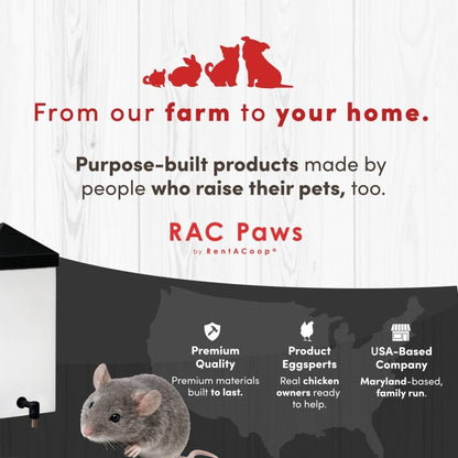 RAC Paws 32oz(1L) Small Animal Drinker with No-Drip Brass Nipple - Suitable for Small Pets, Bunnies, Hamsters, Guinea Pigs, Rabbits, Chinchillas, Mice and Rats