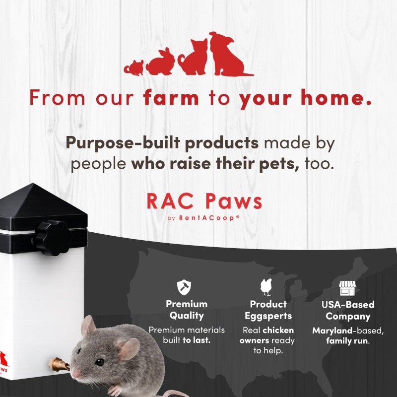 RAC Paws by RentACoop 32oz(1L) Small Animal Drinker with No-Drip Brass Nozzle