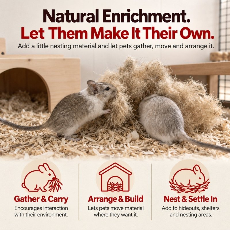 RAC Paws Hemp Bedding Nesting Material for Hamsters, Gerbils &amp; Rats
