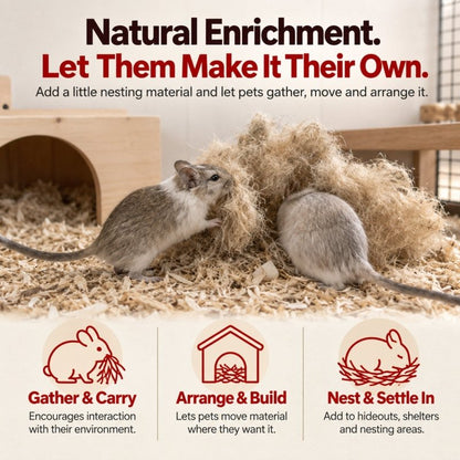 RAC Paws Hemp Bedding Nesting Material for Hamsters, Gerbils &amp; Rats