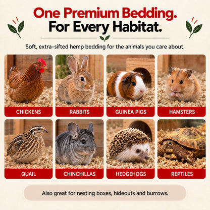 RAC Paws Premium Hemp Bedding for Rabbits, Guinea Pigs &amp; Hamsters 22 lb