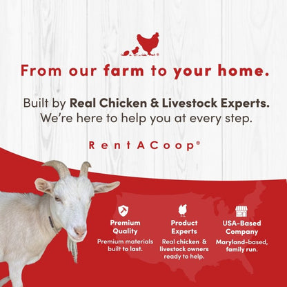 RentACoop Electric Anti-Predator Goat Fence - Suitable for Goats and Larger Animals - Energizer Not Included - 168" L x 42" H