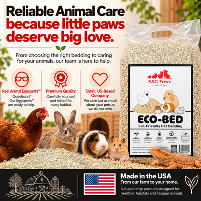 RAC Paws Premium Hemp Bedding for Rabbits, Guinea Pigs &amp; Hamsters 6.6 lb