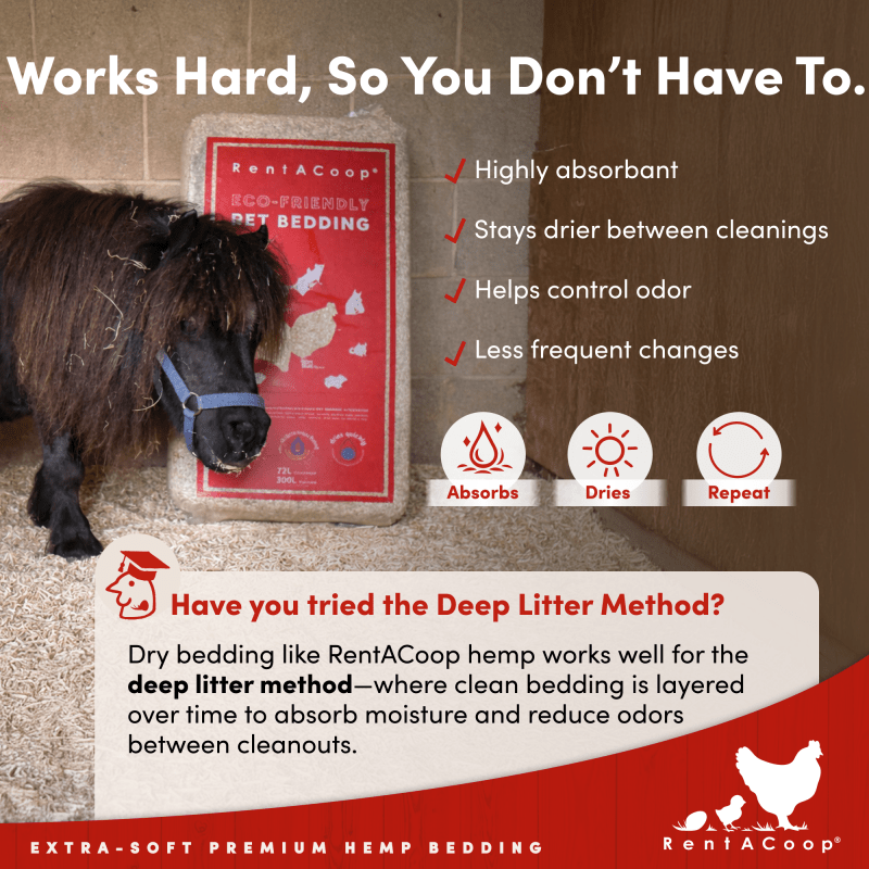 Premium Hemp Bedding (300 L) x 1 Pack - E.U. Grown for Chicken Coop, Nesting Boxes, Etc.
